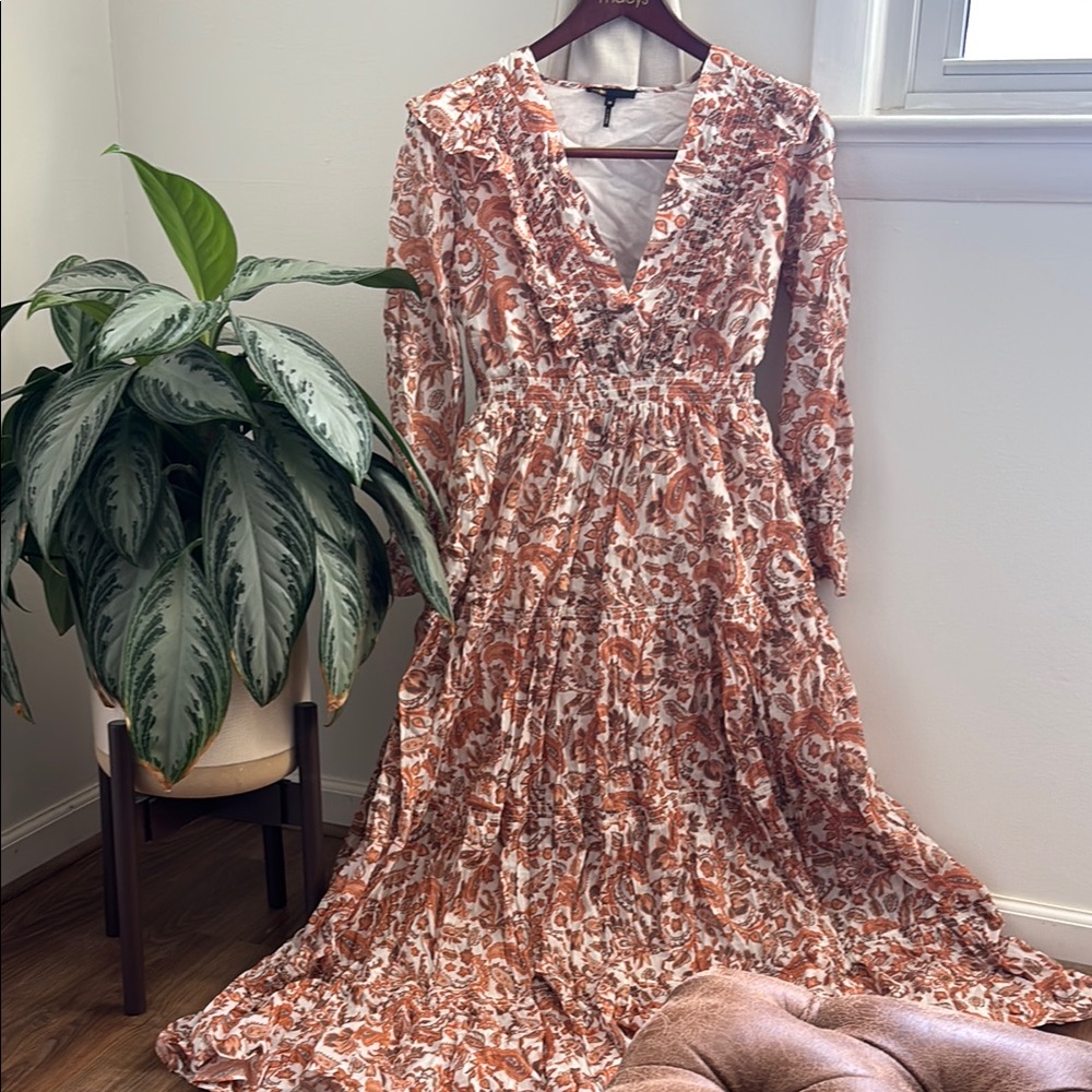 Maje V-Neck Maxi Dress